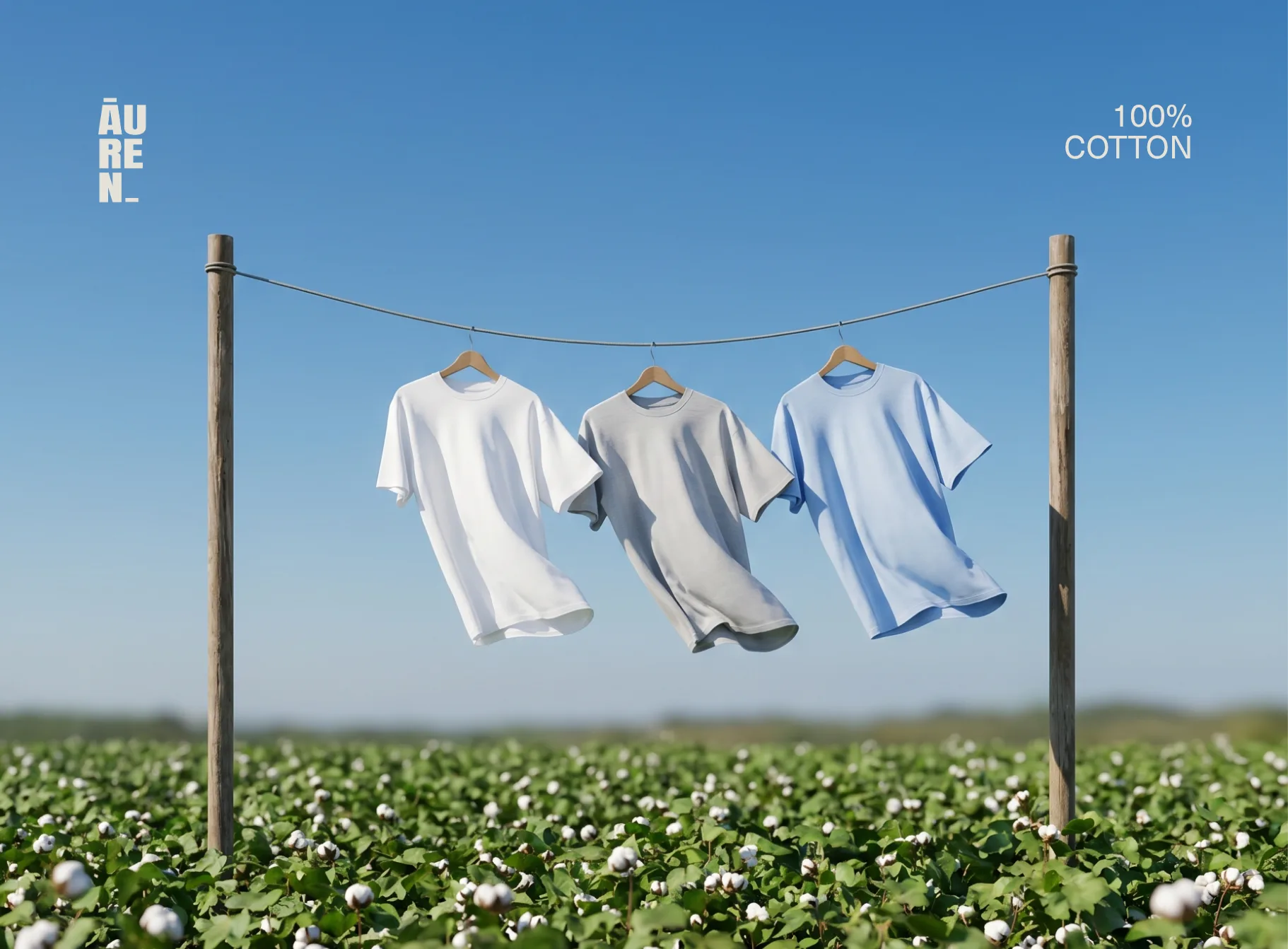Camisetas AUREN elaboradas en algodón 100 por ciento